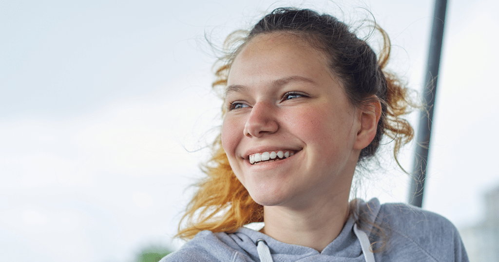 woman smiling